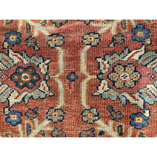 Brick Red Pasargad DC Rust Persian Antique Mahal For Sale - Image 8 of 8