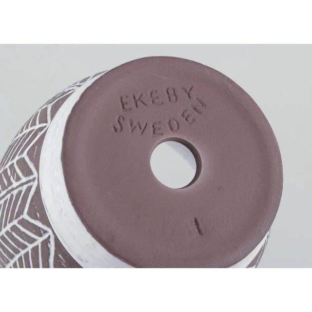 Ceramic Vintage Swedish Ceramic Plant Pots by Ingrid Atterberg for Upsala Ekeby, 1960s, Set of 2 For Sale - Image 7 of 8