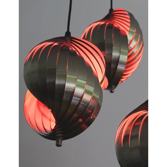 Vintage Space Age Pendant Light from Lyfa, 1970s For Sale - Image 9 of 12