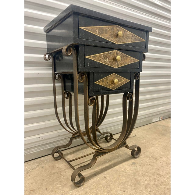 Art Deco 1980s Art-Deco Small Credenza . For Sale - Image 3 of 12