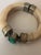 Late 20th Century Vintage Moroccan Malachite and Bone Bangle Bracelet For Sale - Image 11 of 11