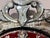 Small Venetian Red Cut to Clear Glass Mirror With Engraved Designs For Sale - Image 10 of 15