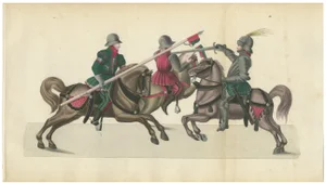 Von Reibisch, Mounted Combat with Spear and Sword, 1842, Print
