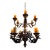 Mid 20th Century European-Style Iron Chandelier With Candle-Style Lights For Sale