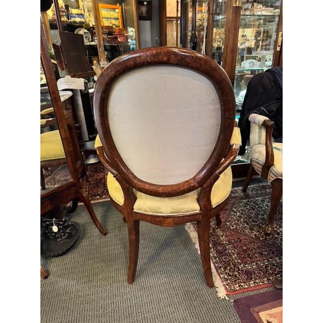 Contemporary Contemporary Upholstered French Style Designer Armchair For Sale - Image 3 of 12