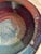 Transitional Stoneware Bowl in Reds and Blue by Nationally Recognized North Carolina Potter Bill Stewart For Sale - Image 3 of 8