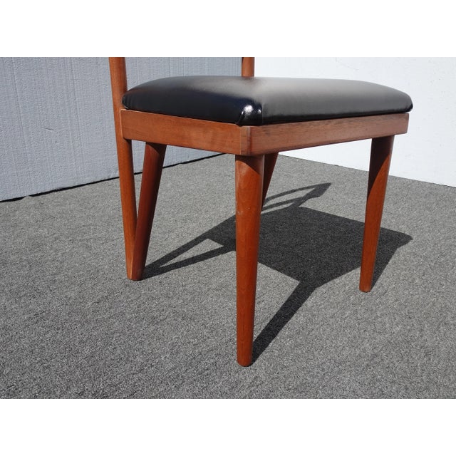 Vintage Mid Century Danish Modern Black Side Chair For Sale - Image 9 of 13