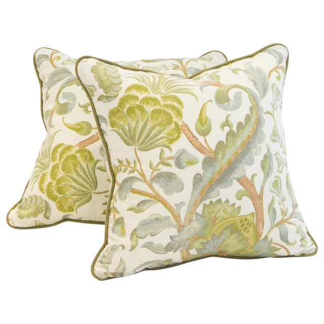Floral Duck Egg Pillows A Pair Chairish
