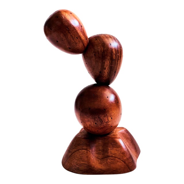 Large Wood Cactus Toothpick Holder For Sale