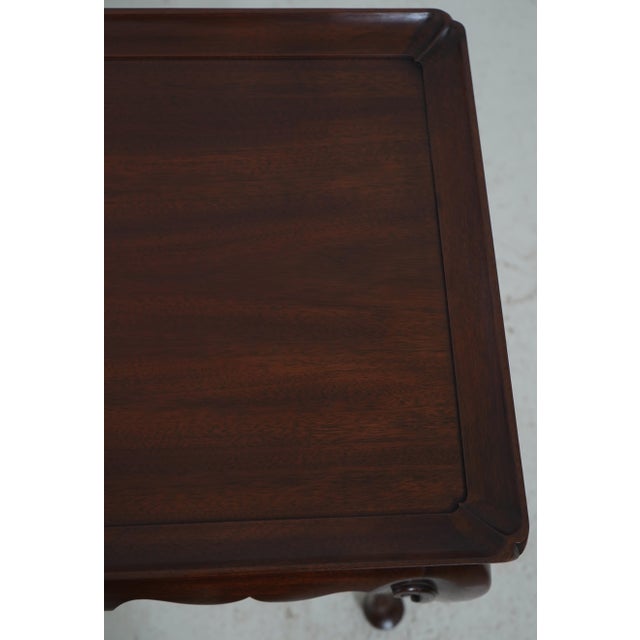 Henkel Harris Mahogany Queen Anne Style Tea Table For Sale - Image 13 of 18