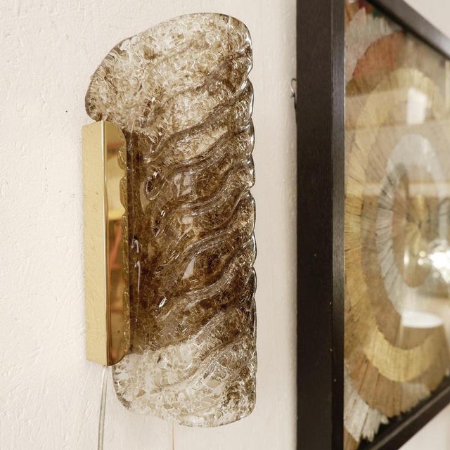 Dark Toned Murano Glass Wall Sconces from Kaiser, Germany, 1970s, Set of 2 For Sale - Image 10 of 14