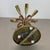 Italian Brass Theatre Ceiling Light in the style of Stilnovo, Italy, 1950s For Sale - Image 15 of 17