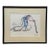 "Paddling Woman" Watercolour Minimalist Painting #1 by Christopher Paul Cobb For Sale