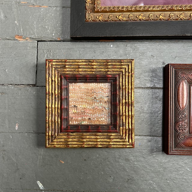 Rustic Vintage Collection of 5 Miniature Picture Frames-Set of 5 For Sale - Image 3 of 7