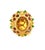 Bochic “Orient” Vintage Lemon Citrine & Multi-Gem Cocktail Ring in 18K Gold & Silver Circa “1990s” At its center, a...