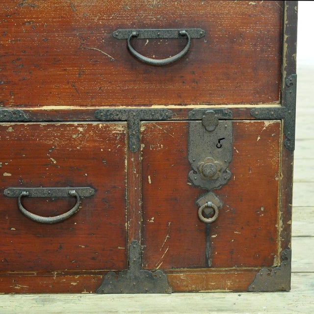 Japanese Tansu Chest of Drawers, 1870 For Sale - Image 12 of 16