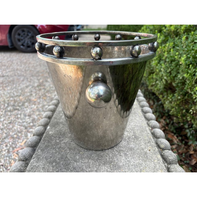 Late 20th Century Modernist Silver Plated Champagne Bucket Designed by Larry Laslo For Sale In Houston - Image 6 of 9