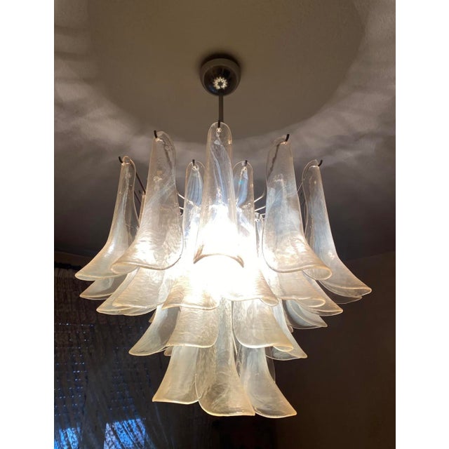 Mid-Century Modern Murano Glass Tongue Chandelier by Venini for La Murrina, Italy, 1970s For Sale - Image 3 of 10