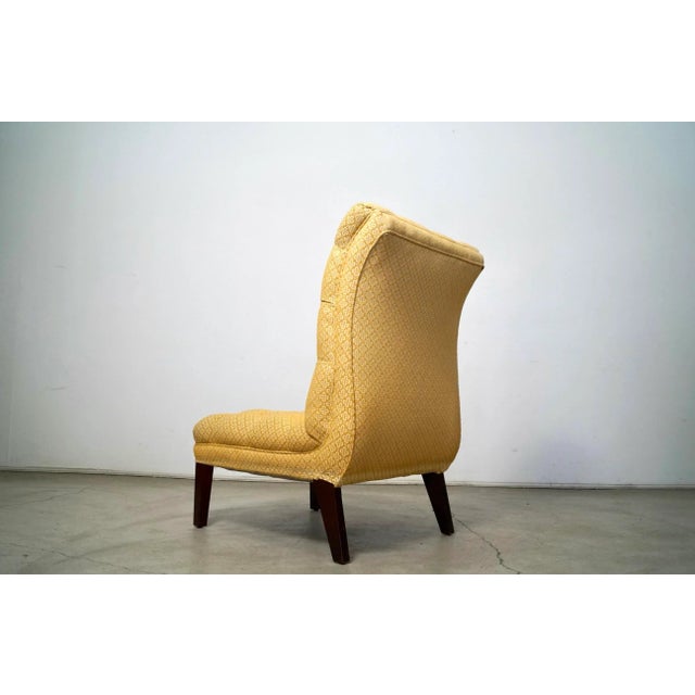 1960’s Hollywood Regency Tufted Scoop Slipper Chair For Sale In Los Angeles - Image 6 of 12
