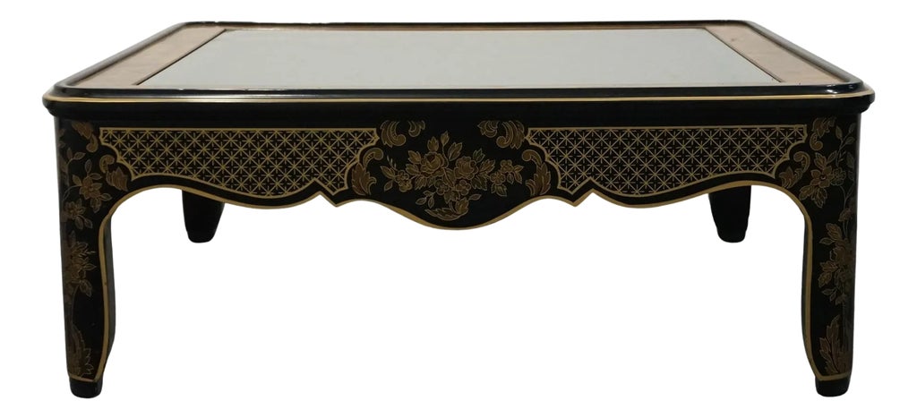 Drexel Heritage Et Cetera Collection Black Lacquered Asian