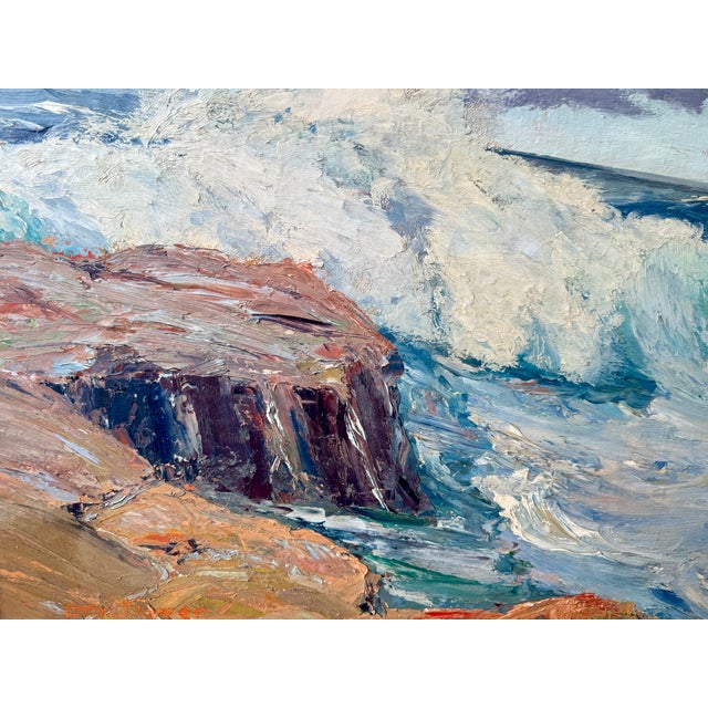 "California Rocky Coast After the Storm" by George John Flower For Sale - Image 4 of 7