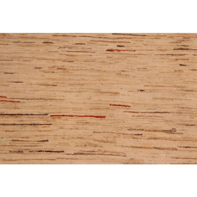 1990s 1990s 1990's Boho Chic Gabbeh Tan/Brown Wool Rug - 7'9" X 9'6" For Sale - Image 5 of 9