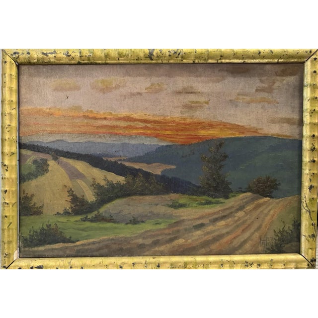 Arno Heynhold, Normannstein, Treffurt, 1913, Oil Painting on Canvas, in Very Good conditions. Designed 1890 to 1919 This...