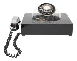 Space Age Acrylic and Chrome 'Teledome' Rotary Telephone