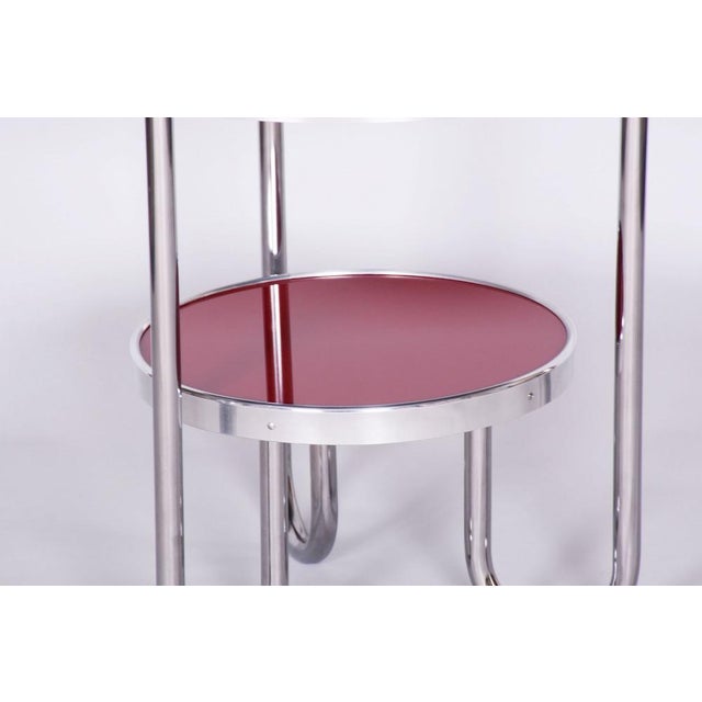 Small Czech Bauhaus Spruce and Chrome Side Table from Kovona, 1930s For Sale - Image 12 of 18