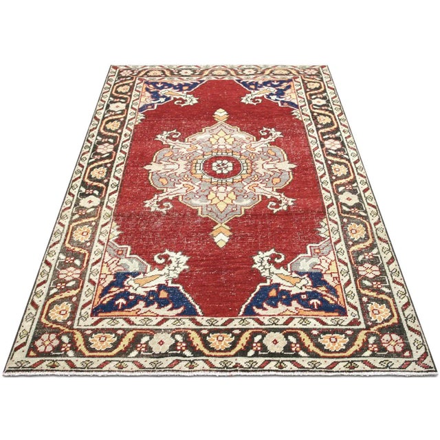 1960s 1960s Turkish Oushak Rug For Sale - Image 5 of 7