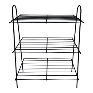 Mid-Century Iron Metal Rod Bookshelf Shelving Rack