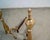 Brass 1930’s Solid Brass & Iron Andirons by Bennett - A Pair For Sale - Image 8 of 12