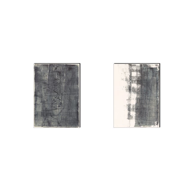 Presidio Play 5-6 Set (2) 6*9 Abstract Print Paper Small Black Original Art by Carrie Bergey For Sale - Image 4 of 8