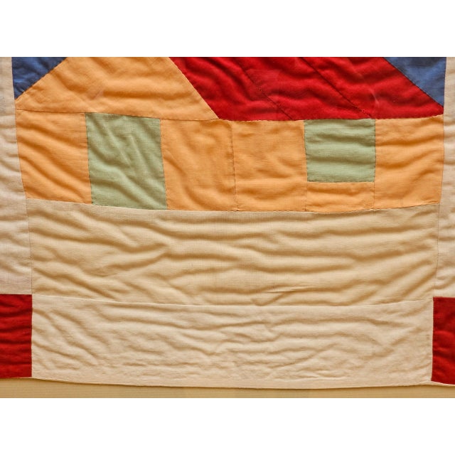 Mid 20th Century Mid 20th Century Framed Crib Quilt For Sale - Image 5 of 10
