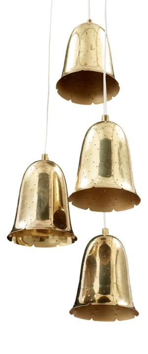 Vintage Pendant Light in Brass from Boréns Borås, 1960