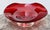 Abstract Vintage Ruby Art Glass Shaped Bowl on Sterling Silver Base For Sale - Image 3 of 13