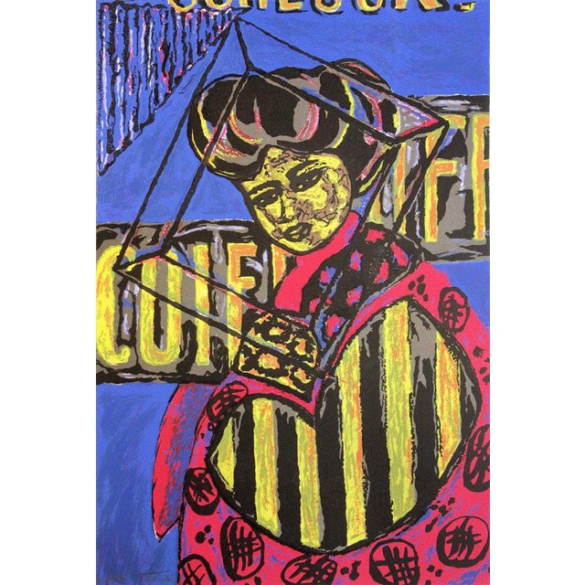 Hakim Tounsi, Salon de coiffure, Lithograph For Sale - Image 5 of 5