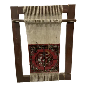 Early 20th Century Decorative Turkish Wool Rug Wall Hanging Weaving Loom