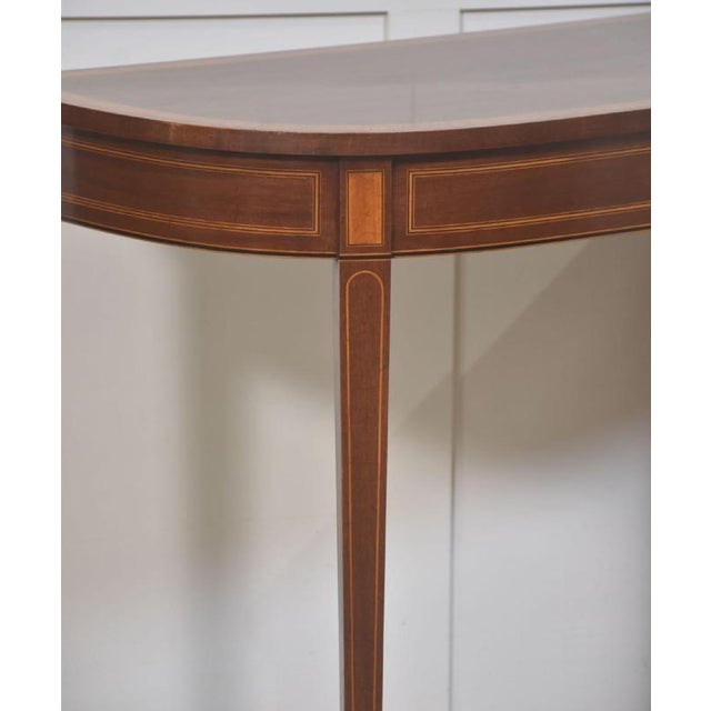 Mahogany Console Table with Matching Wall Mirror, 1890s, Set of 2 For Sale - Image 4 of 9