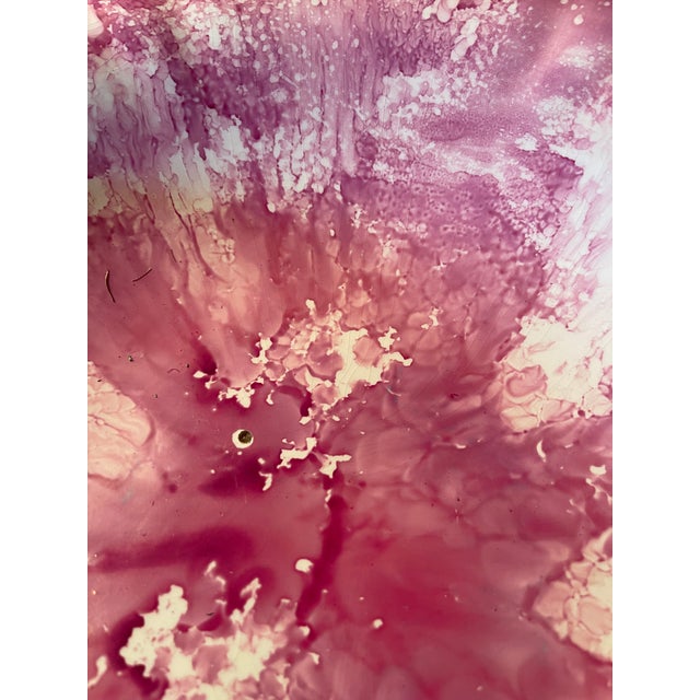 Vintage Signed Wash Basin & Pitcher Pink & White Lusterware With Drip Glaze & Gilding For Sale - Image 6 of 10