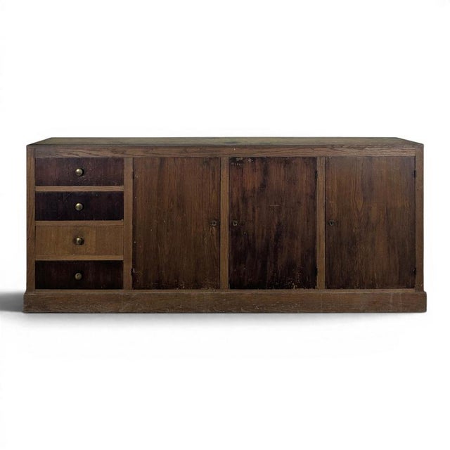 Brown Vintage Industrial Style Sideboard in Wood For Sale - Image 8 of 8