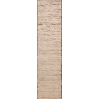 Abstract Solid Ivory Cream Background Modern Minimalist Hallway Runner Rug For Sale
