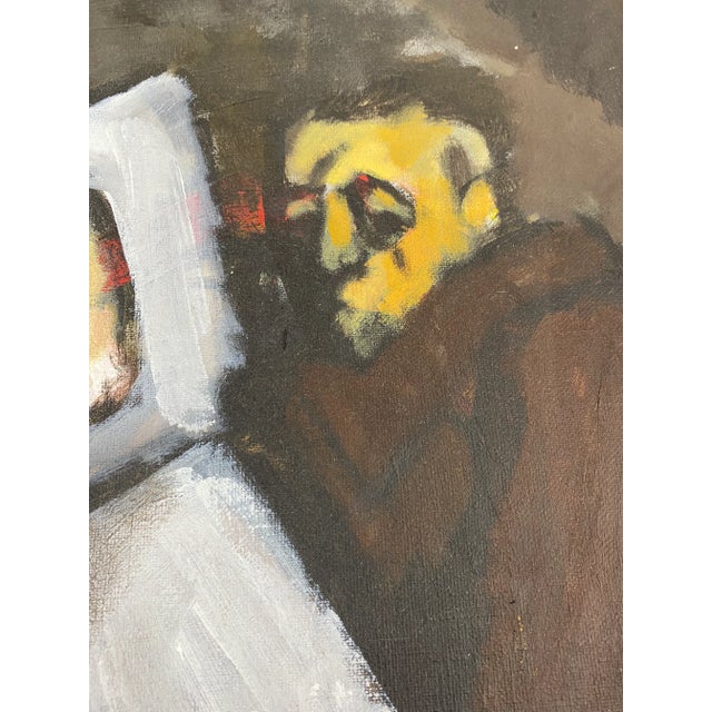 1960s Vintage Framed Figure Painting For Sale - Image 5 of 8