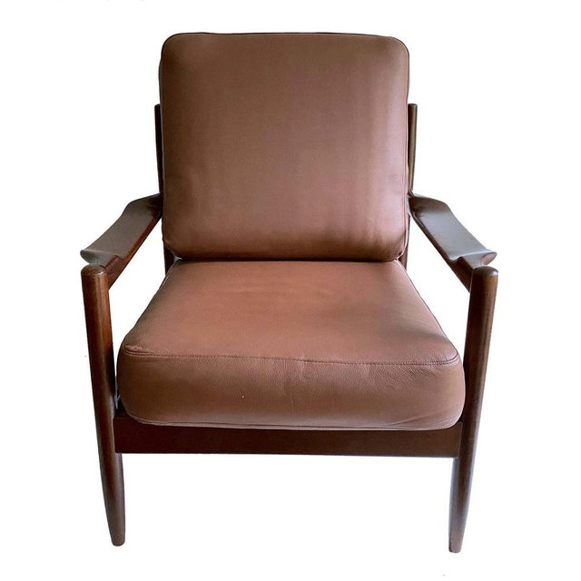 Magnus Olesen Scandinavian Chairs in Teak and Leather from Magnus Olesen, Set of 2 For Sale - Image 4 of 18