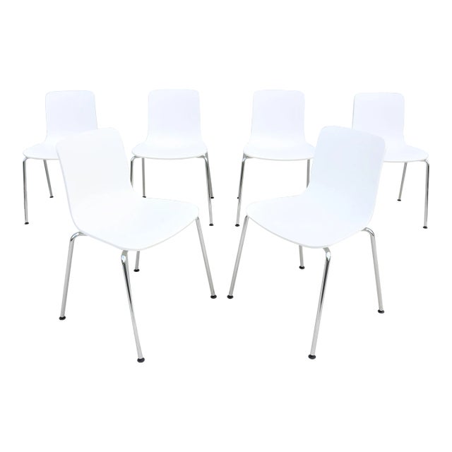 Italy Modern Jasper Morrison for Vitra Hal Tube Stackable Dining Chairs Set of 6 For Sale