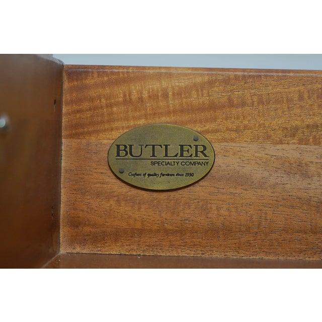 Butler Mahogany 4 Drawer Decorator Chest W. Shell Front Drawers For Sale - Image 17 of 18