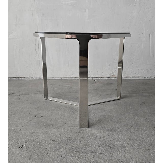 Donghia Forma Coffee Table in Polished Chrome and Smoked Glass - 6 Pieces For Sale - Image 12 of 15