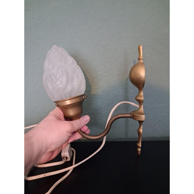 Vintage French Floreal Wall Lamp, 1920 For Sale - Image 3 of 7