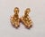 Metal Vintage 1958 Crown Trifari Goldtone Cabochon Faux-Coral & Faux-Pearl Clip Earrings-2 Pieces For Sale - Image 7 of 8