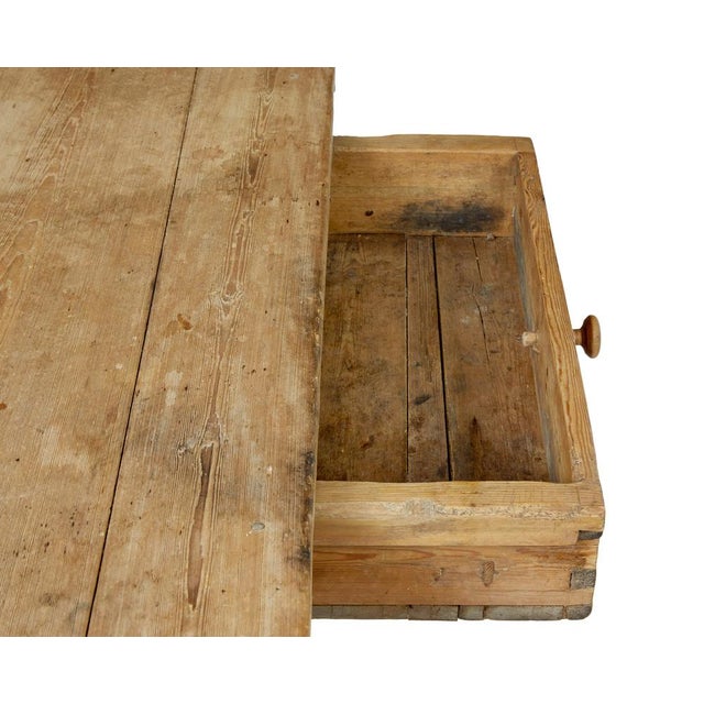 Antique Swedish Pine Kitchen Table, 1840 For Sale - Image 9 of 12